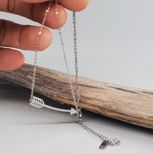 Free People Necklace 18k White Gold Plated